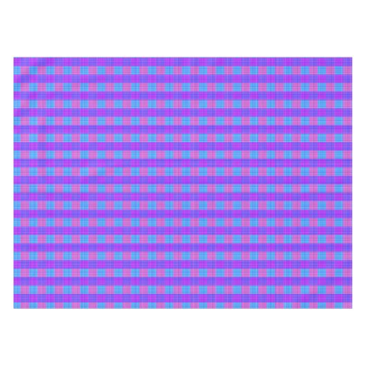 Lila rosa und blau geprüftes Tartan-Design, Tischdecke (Vorderseite (Horizontal))