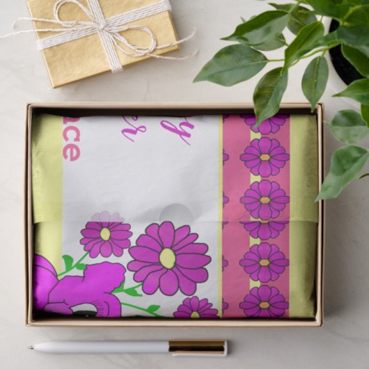 Lila rosa und gelb seidenpapier (Geschenk)