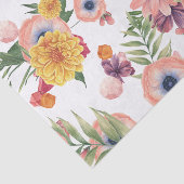 Lila Rosa- und Gelbblumen Seidenpapier (Ausschnitt)