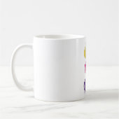 Lila, rosa und gelbe Pumpkin-Tasse Kaffeetasse (Links)