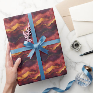 Lila, Rosa und Gelber Marmor Geschenkpapier