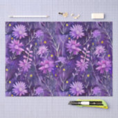 Lila rosa und gelbes Daisy-Muster Seidenpapier (Handwerk)