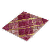 Lila Rosa und Goldmarmor Fliese (Seite)