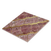 Lila Rosa und Goldmarmor Fliese (Seite)