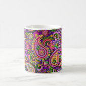 Lila, rosa und grüne Paisley Kaffeetasse (Mittel)