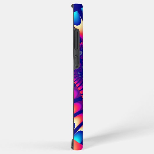 Lila, rosa und hellblaues Fraktal Samsung Galaxy Hülle (Rechte Seite)