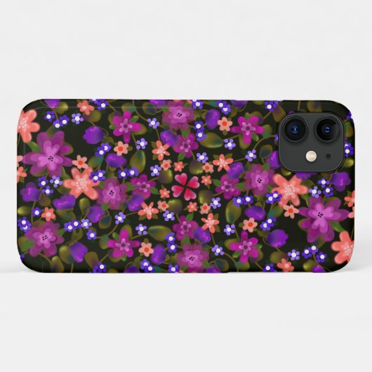 Lila, rosa und korallenfarbene Blume Case-Mate iPhone Hülle (Rückseite (Horizontal))