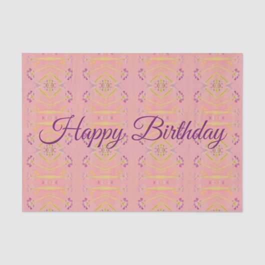 Lila Rosa und Linse grün Seidenpapier (Vorderseite)