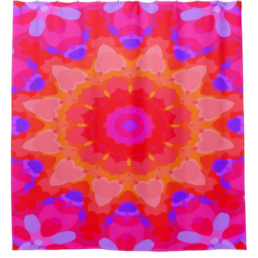 Lila, rosa und orange duschvorhang (Vorderseite)