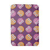 Lila rosa und orange niedliches Wanzen-Muster Badematte (Vorderseite Vertikal)
