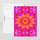 Lila, rosa und orange postkarte (Vorne/Hinten)