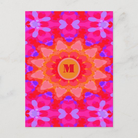 Lila, rosa und orange postkarte (Vorderseite)