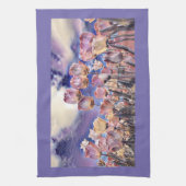 Lila, rosa und orange Tulpen Geschirrtuch (Vertikal)