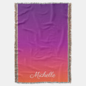 Lila, rosa und orangefarbene Farbvarianten Decke (Vorderseite Vertikal)