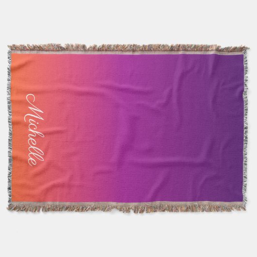 Lila, rosa und orangefarbene Farbvarianten Decke (Vorderseite)