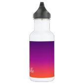 Lila, rosa und orangefarbene Farbvarianten Edelstahlflasche (Rechts)