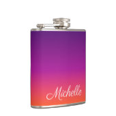 Lila, rosa und orangefarbene Farbvarianten Flachmann (Rechts)