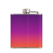 Lila, rosa und orangefarbene Farbvarianten Flachmann (Rückseite)