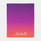 Lila, rosa und orangefarbene Farbvarianten Fleecedecke (Vorderseite)