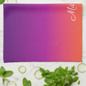 Lila, rosa und orangefarbene Farbvarianten Geschirrtuch (Gefaltet)