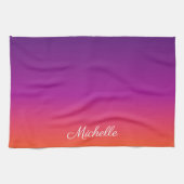Lila, rosa und orangefarbene Farbvarianten Geschirrtuch (Horizontal)