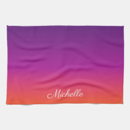 Lila, rosa und orangefarbene Farbvarianten Geschirrtuch