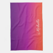Lila, rosa und orangefarbene Farbvarianten Geschirrtuch (Vertikal)