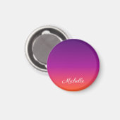 Lila, rosa und orangefarbene Farbvarianten Magnet (Vorderseite/Rückseite)