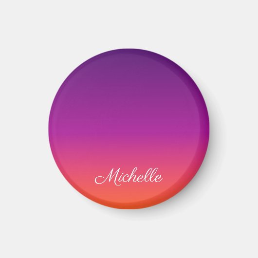 Lila, rosa und orangefarbene Farbvarianten Magnet (Vorne)
