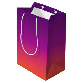 Lila, rosa und orangefarbene Farbvarianten Mittlere Geschenktüte