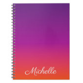 Lila, rosa und orangefarbene Farbvarianten Notizblock (Vorderseite)