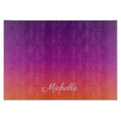 Lila, rosa und orangefarbene Farbvarianten Schneidebrett (Vorderseite)