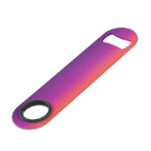 Lila, rosa und orangefarbene Farbvarianten Speed Flaschenöffner (Rückseite Schrägansicht)