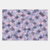 Lila, rosa und silberne Meerjungenskala Geschenkpapier Set (Vorderseite 2)