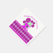 Lila, rosa und weiß serviette (Ecke)