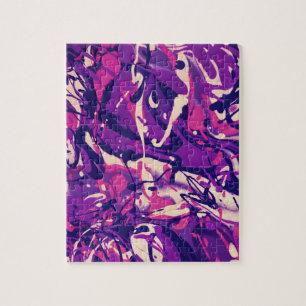 Lila, rosa und weißes Farbmuster mit schweißem Swi Puzzle
