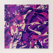 Lila, rosa und weißes Farbmuster mit schweißem Swi Puzzle (Horizontal)