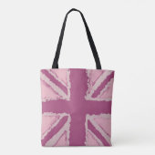 Lila-rosa-Union-Jack-Frauenzubehör Tasche (Rückseite)