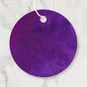 Lila rosa Vintage Rose Hochzeitsfeier Danke Geschenkanhänger (Rückseite)