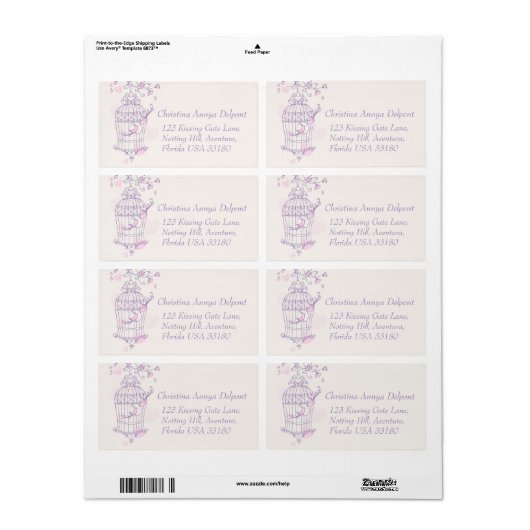 Lila Rosa-Vogelkäfig (Vorne)