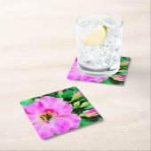 Lila rosa Wasserfarbe Sommerfarbe Rose Rechteckiger Pappuntersetzer (Vor Ort)