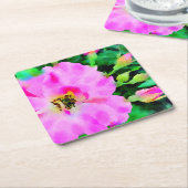 Lila rosa Wasserfarbe Sommerfarbe Rose Rechteckiger Pappuntersetzer (angewinkelt)