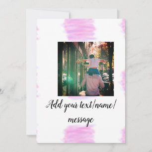 Lila rosa Wasserfarbe Vater Sohn Papa Bild hinzufü Einladung