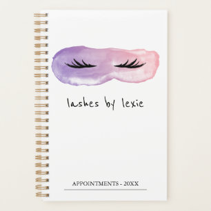 Lila & rosa Wasserfarben Lash Artist Ernennung Planer
