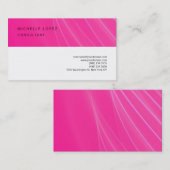 Lila Rosa Weiß Elegant Schlicht Beruflich Visitenkarte (Vorne/Hinten)