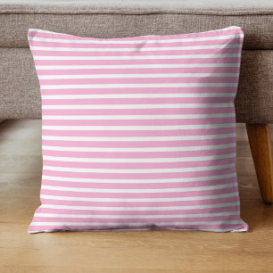 Lila Rosa Weiße Einfache Horizontale Gestreifte Kissen