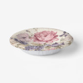 Lila rosa weißes Blumenpapier Pappteller (Gewinkelt)