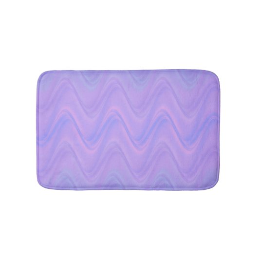 Lila Rosa Wellenlinienmuster Badematte (Vorderseite)