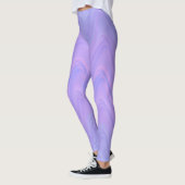 Lila Rosa Wellenlinienmuster Leggings (Links)