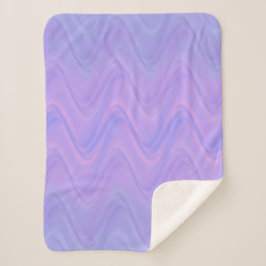 Lila Rosa Wellenlinienmuster Sherpadecke